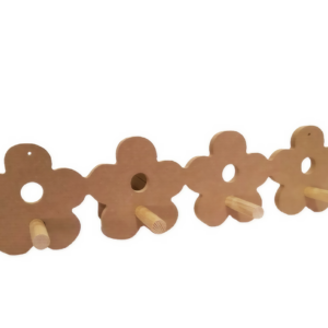 Perchero Para Recámara De Tus Hijos, Flor Madera Mdf 12 PZS