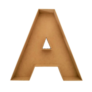 Letra hueca A MDF caja para regalo 3cmx25cmx3mm