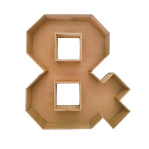 Símbolo hueco MDF, decoración &