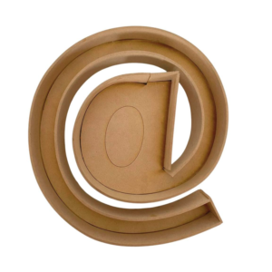 Símbolo hueco MDF, decoración @