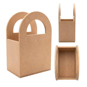 Canasta Chica Mdf, Decoraciones Para Fiestas Tipo Dulcero 12 pza