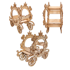 Carroza Mdf, para recuerdos y centros de mesa