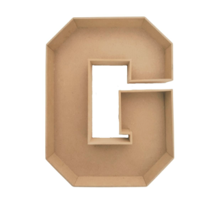 Letra hueca G MDF caja para regalo 3cmx25cmx3mm