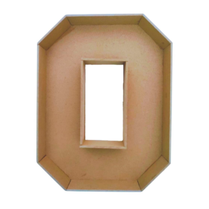 Letra hueca O MDF caja para regalo 3cmx25cmx3mm