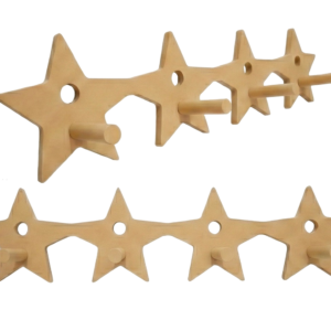 Perchero Para Recámara De Tu Hijos, Estrellas Madera Mdf 12 PZS