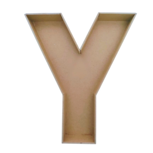 Letra hueca Y MDF caja para regalo 3cmx25cmx3mm