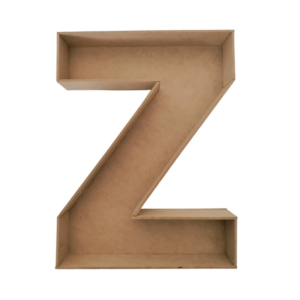 Letra hueca Z MDF caja para regalo 3cmx25cmx3mm