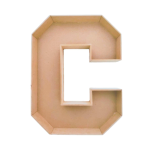Letra hueca C MDF caja para regalo 3cmx25cmx3mm