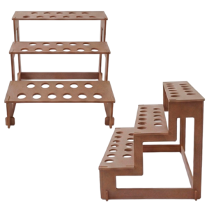 Base Escalera Hoyos, 3 Pisos, Madera Mdf 24x35x30cm